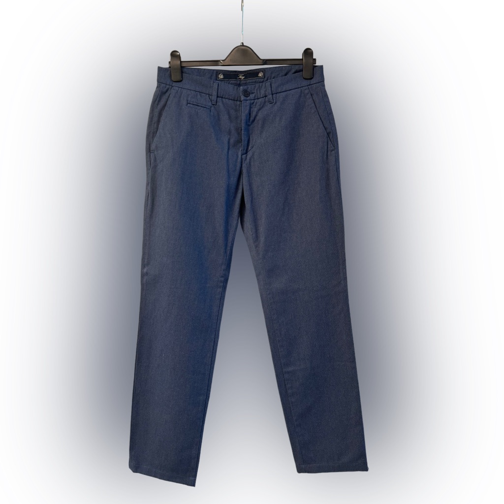 Fay Garment-Dyed Capri Pants Blue Size 33 Made In Italy